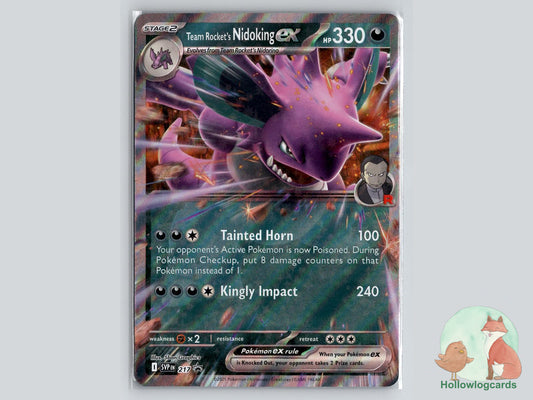 Team Rocket's Nidoking ex (217) - Scarlet & Violet Pokémon Card