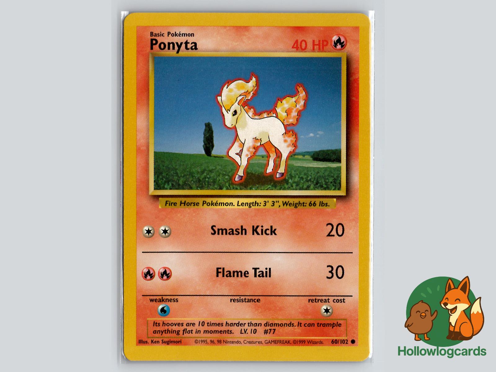 Ponyta (60/102) - Base Pokémon Card