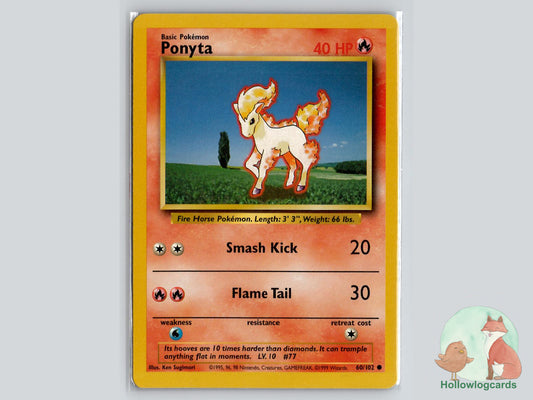 Ponyta (60/102) - Base Pokémon Card