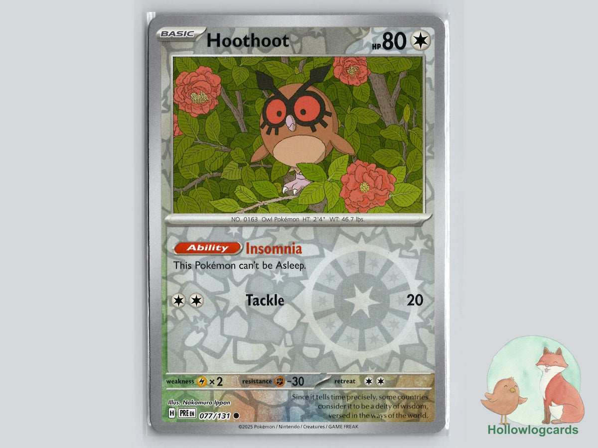 Hoothoot (077/131) - Prismatic Evolutions Pokémon Card
