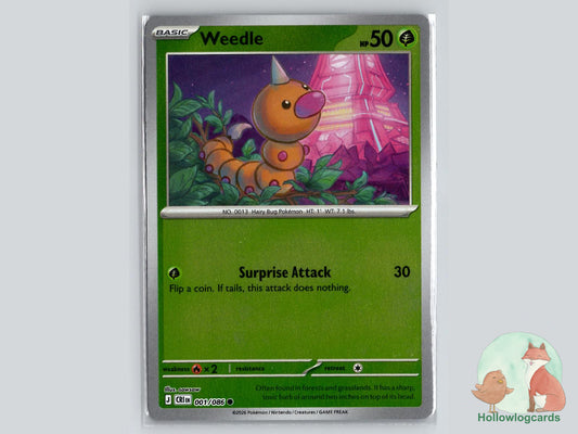Weedle (001/086) Pokémon Card