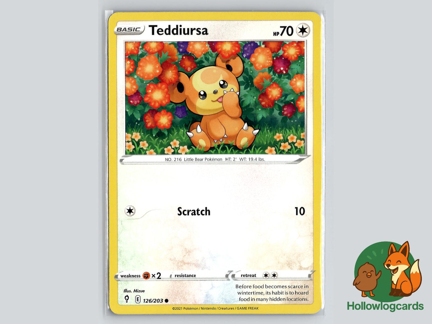 Teddiursa (126/203) - Evolving Skies Pokémon Card