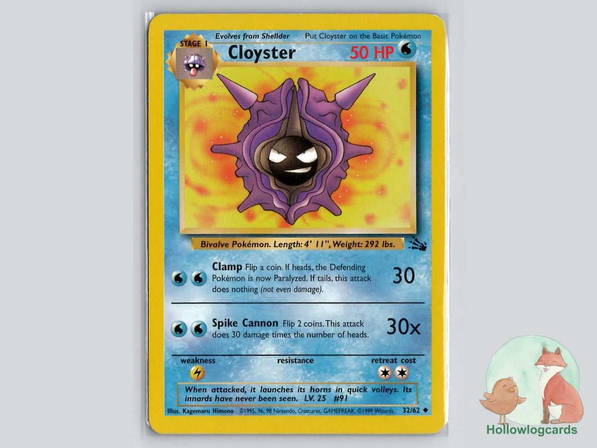 Cloyster (32/62) - Fossil Pokémon Card