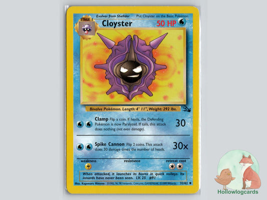Cloyster (32/62) - Fossil Pokémon Card