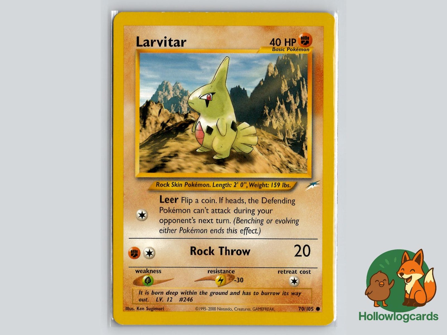 Larvitar (70/105) - Neo Destiny Pokémon Card