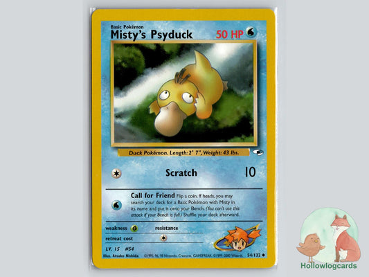 Misty's Psyduck (54/132) - Gym Heroes Pokémon Card