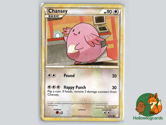 Chansey (58/123) - HeartGold & SoulSilver Pokémon Card