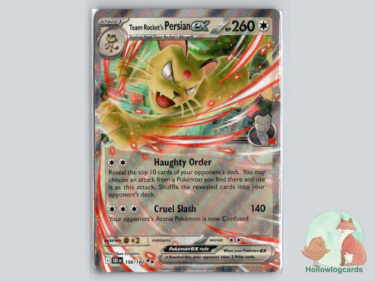 Team Rocket's Persian ex (150/182) - Destined Rivals Pokémon Card