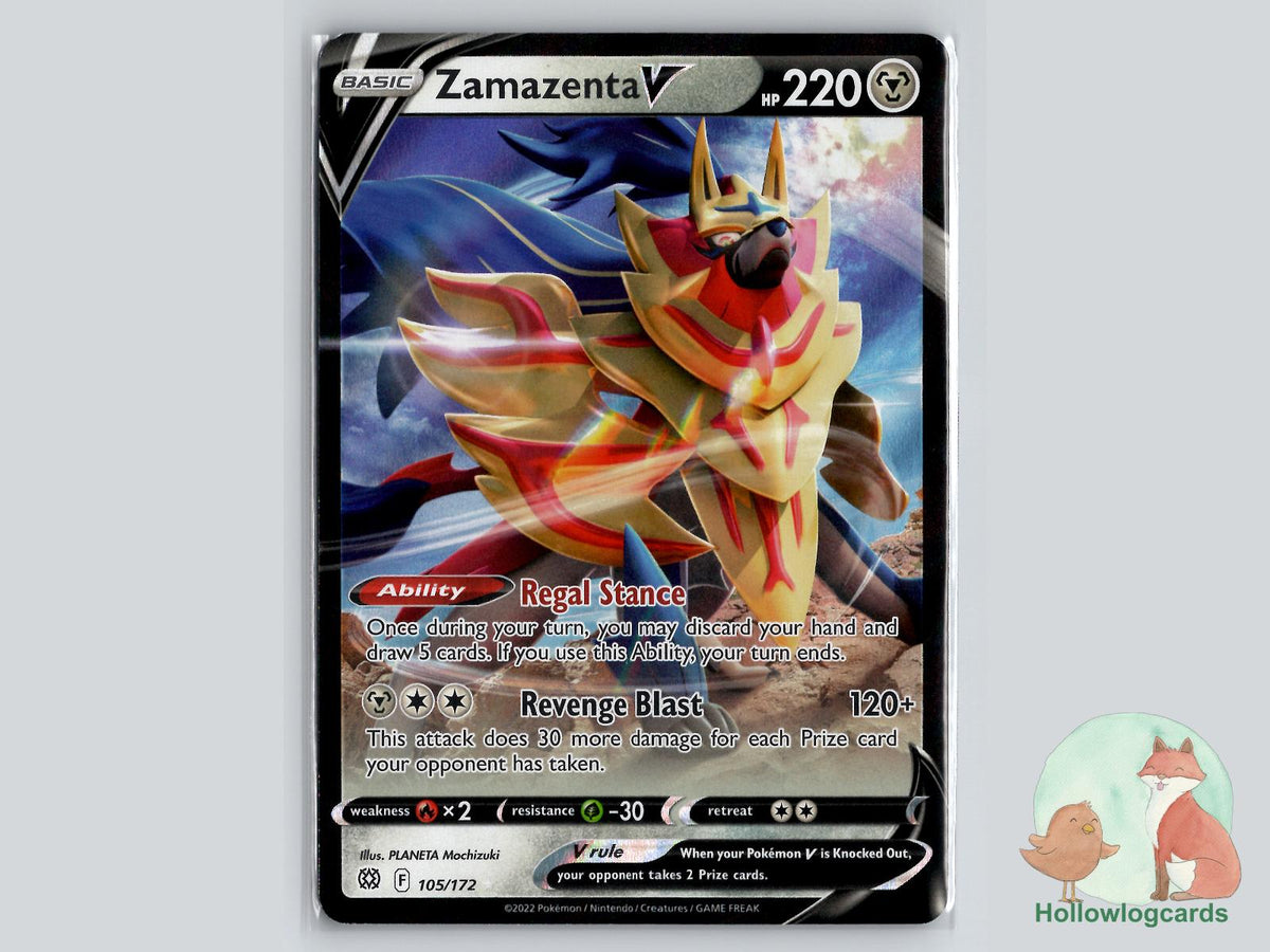 Zamazenta V (105/172) - Brilliant Stars Pokémon Card