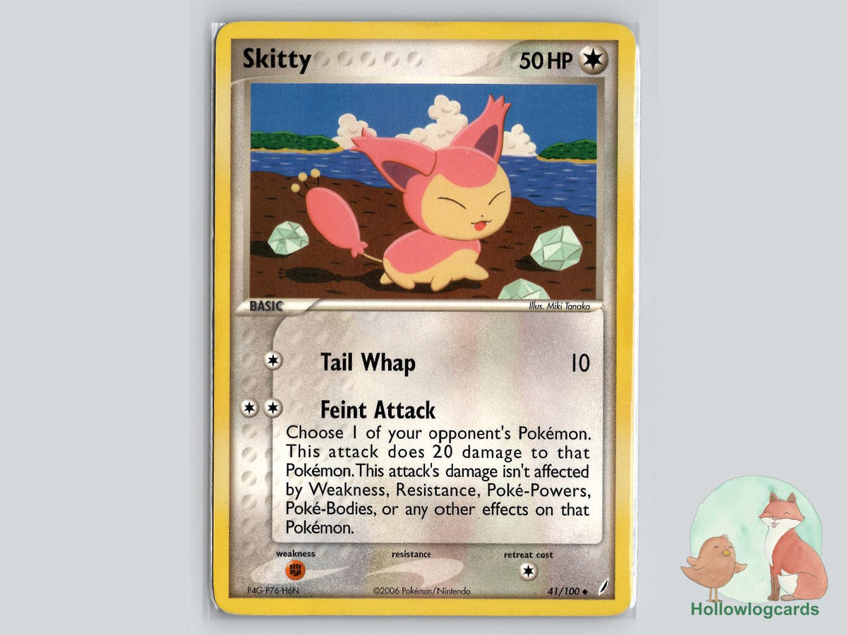 Skitty (41/100) - Crystal Guardians Pokémon Card