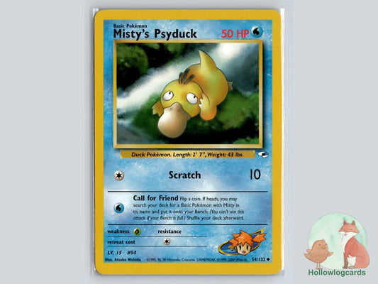 Misty's Psyduck (54/132) - Gym Heroes Pokémon Card