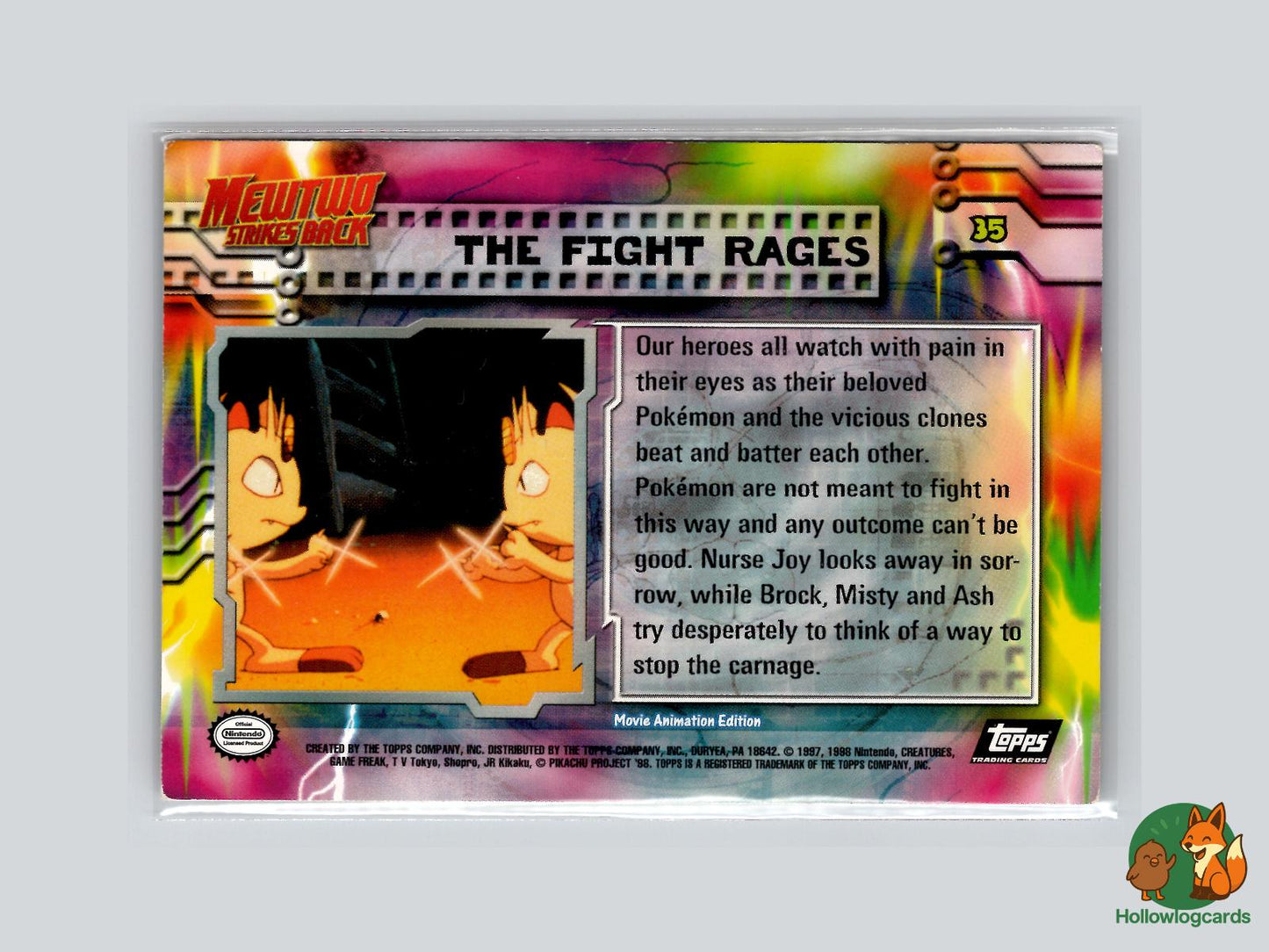 The Fight Rages [Charizard] (#35) - Topps Mewtwo Strikes Back