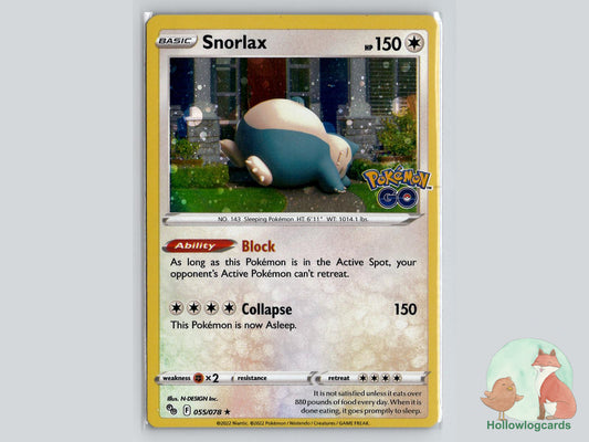 Snorlax (055/078) Pokémon Card