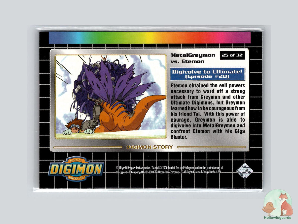 MetalGreymon vs. Etemon (25/32) - 2000 Upper Deck Digimon Series 2