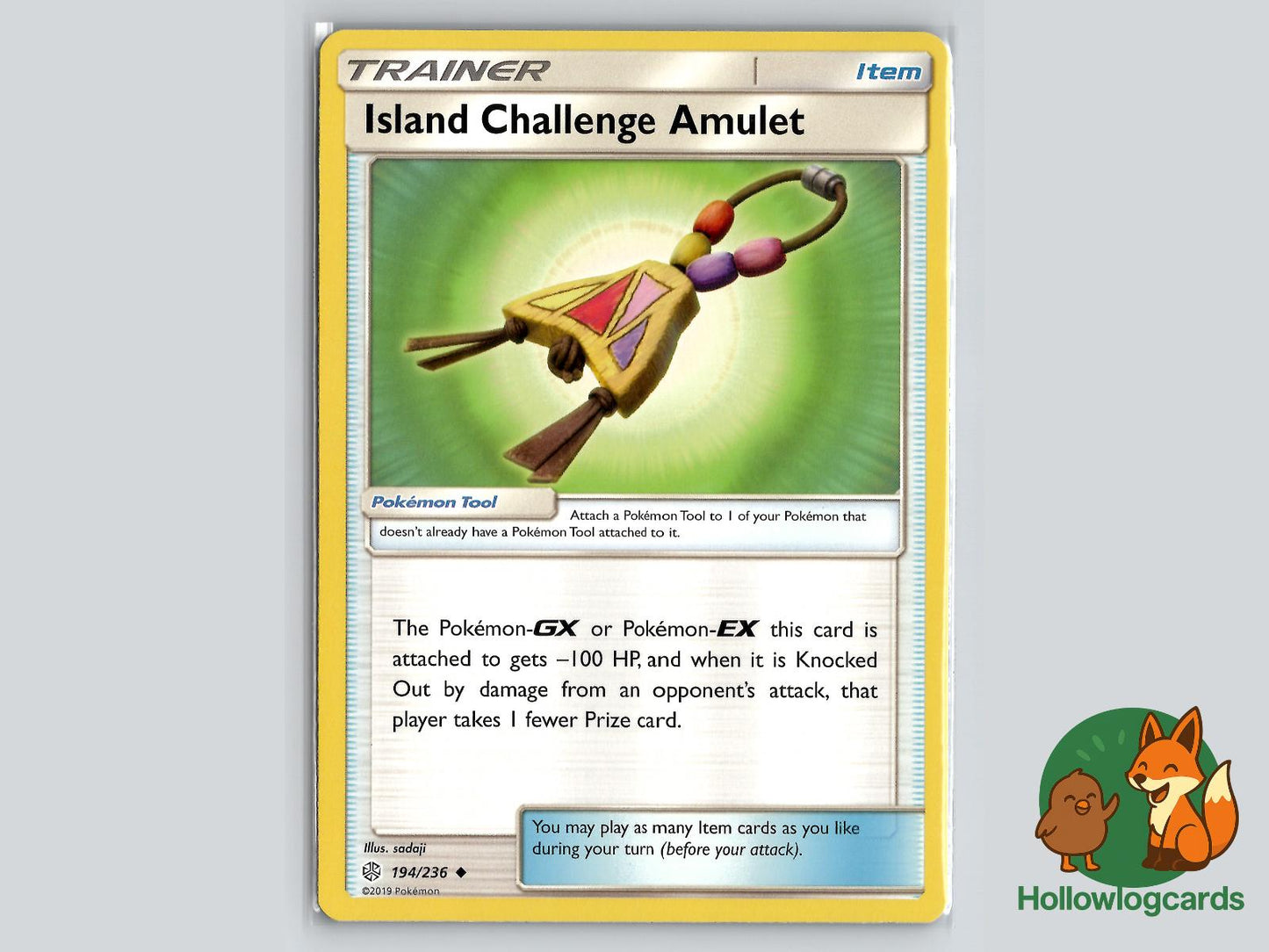 Island Challenge Amulet (194/236) - Cosmic Eclipse Pokémon Card