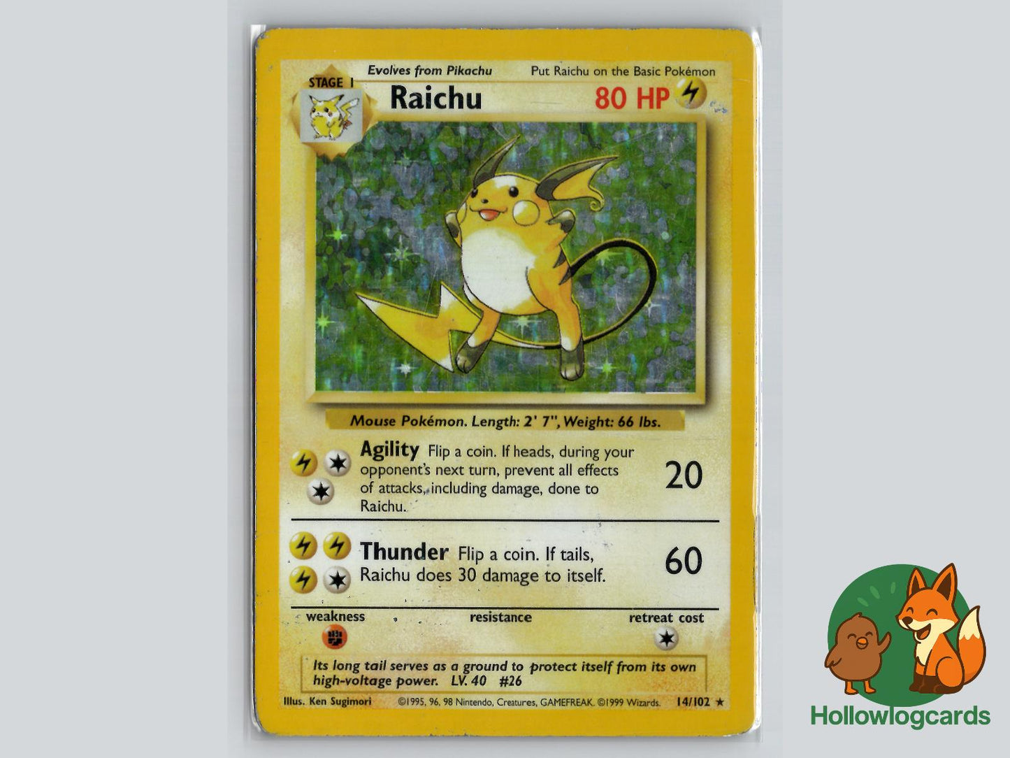 Raichu (14/102) - Base Pokémon Card