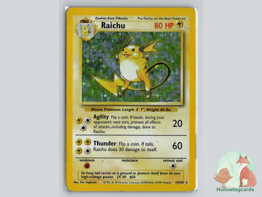 Raichu (14/102) - Base Pokémon Card