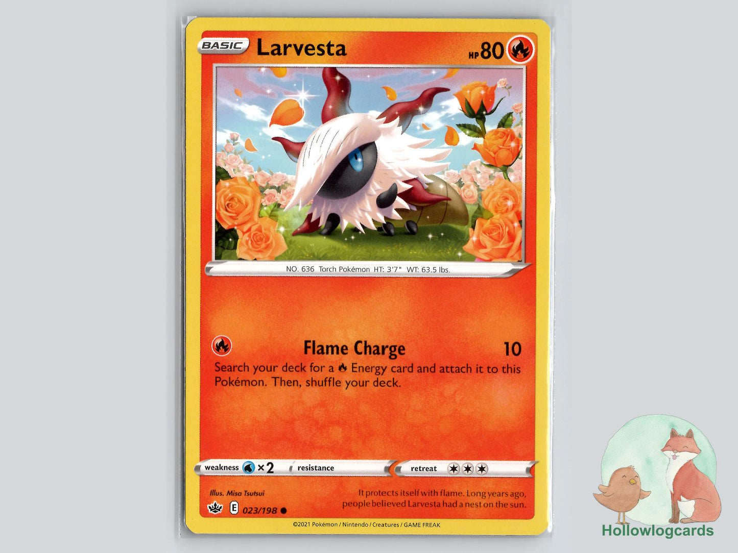 Larvesta (023/198) - Chilling Reign Pokémon Card