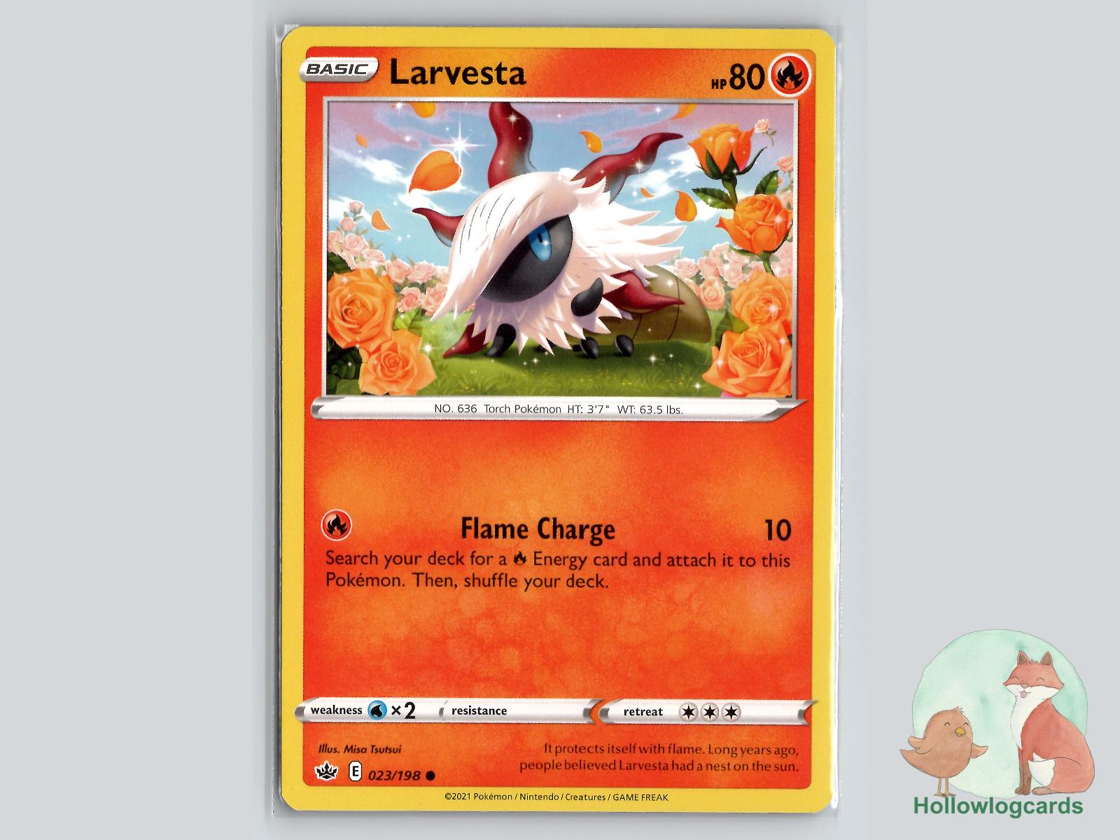 Larvesta (023/198) - Chilling Reign Pokémon Card