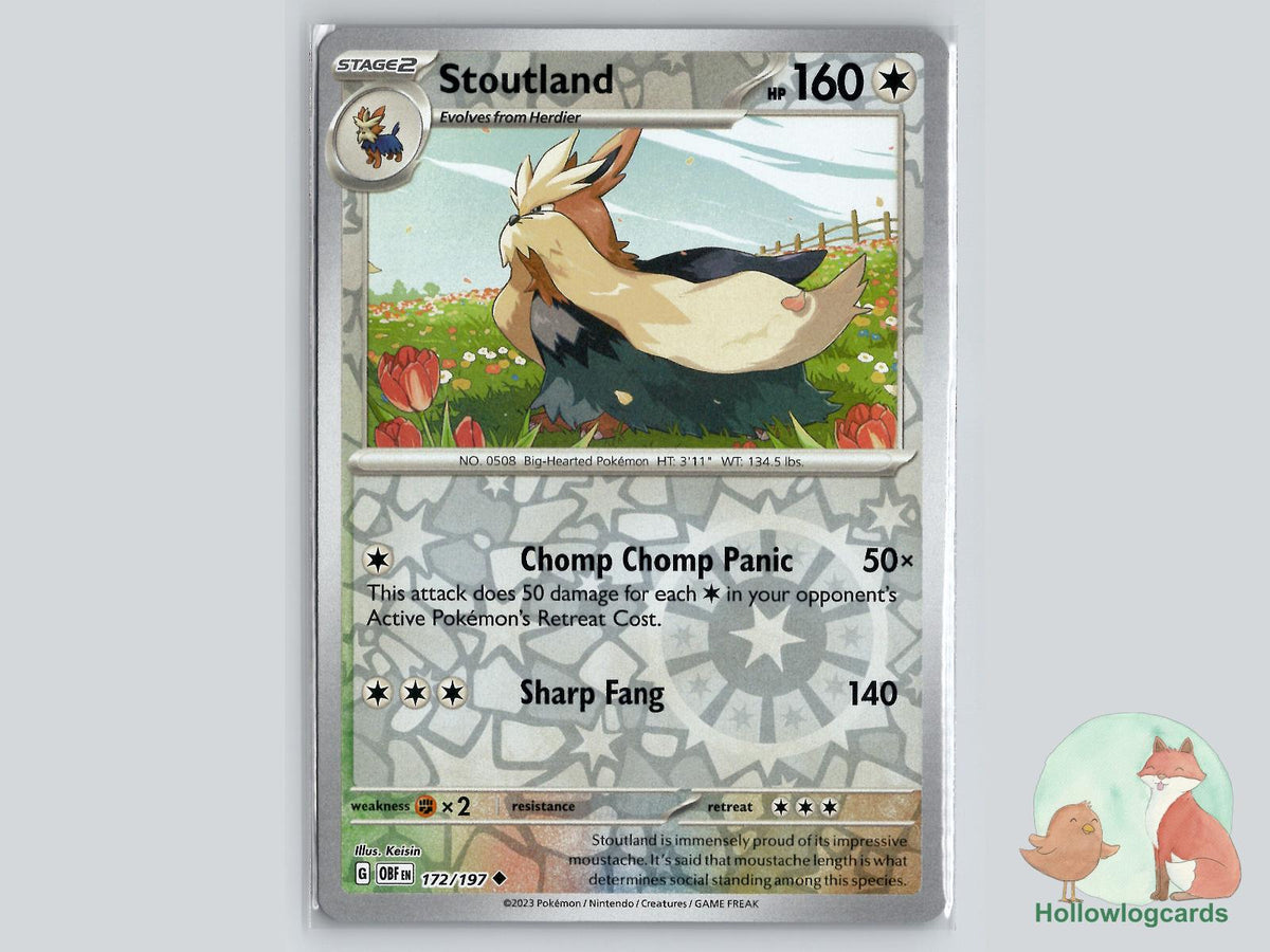 Stoutland (172/197) - Obsidian Flames Pokémon Card