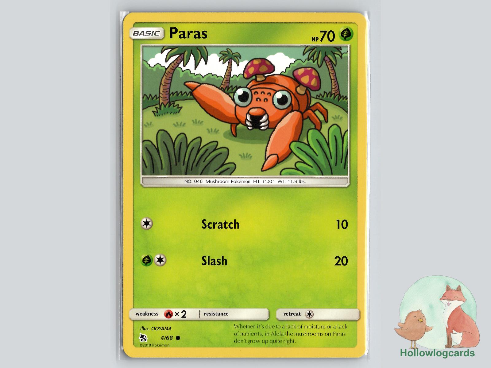 Paras (4/68) - Hidden Fates Pokémon Card