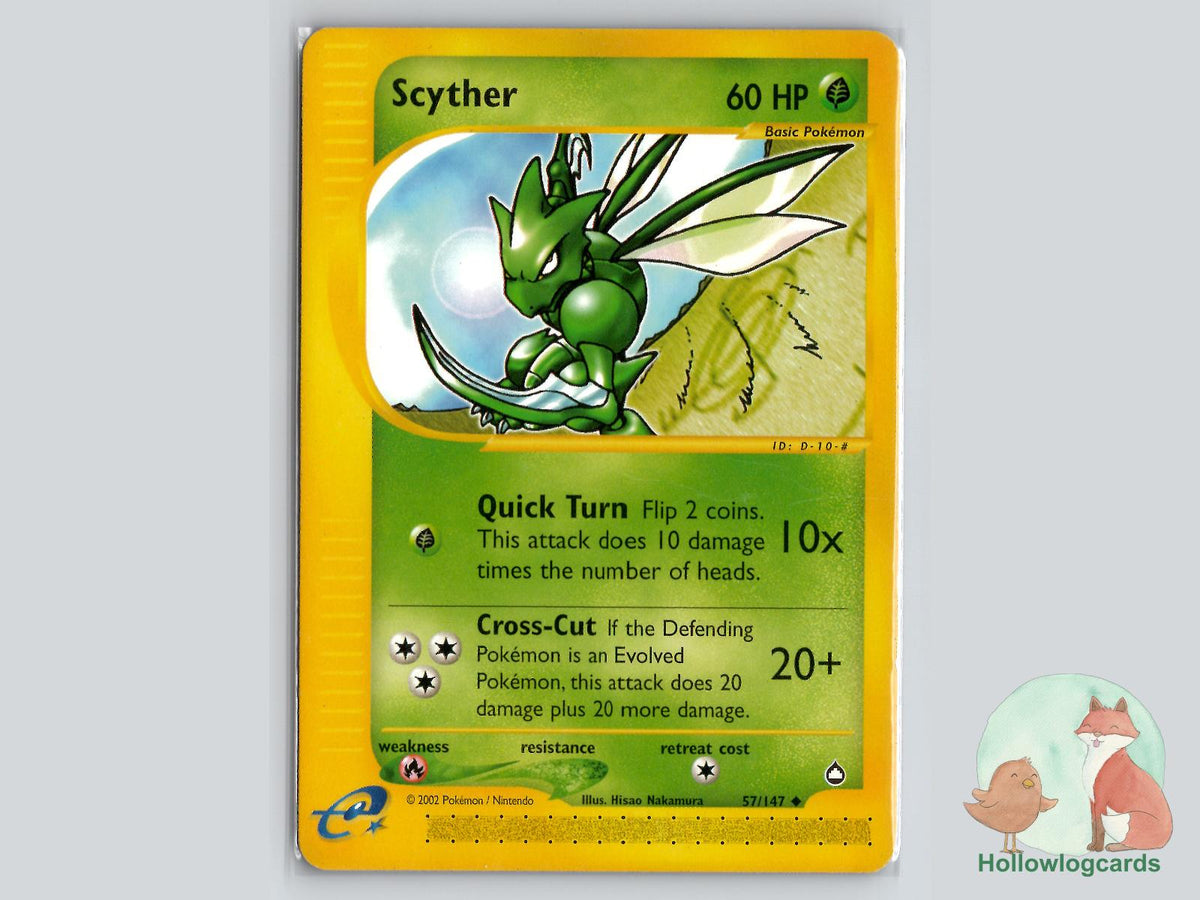 Scyther (57/147) - Aquapolis Pokémon Card
