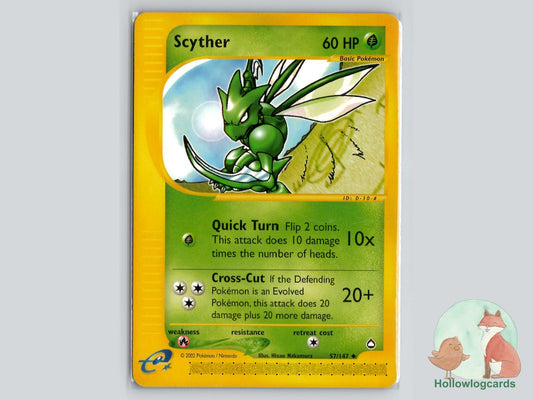 Scyther (57/147) - Aquapolis Pokémon Card