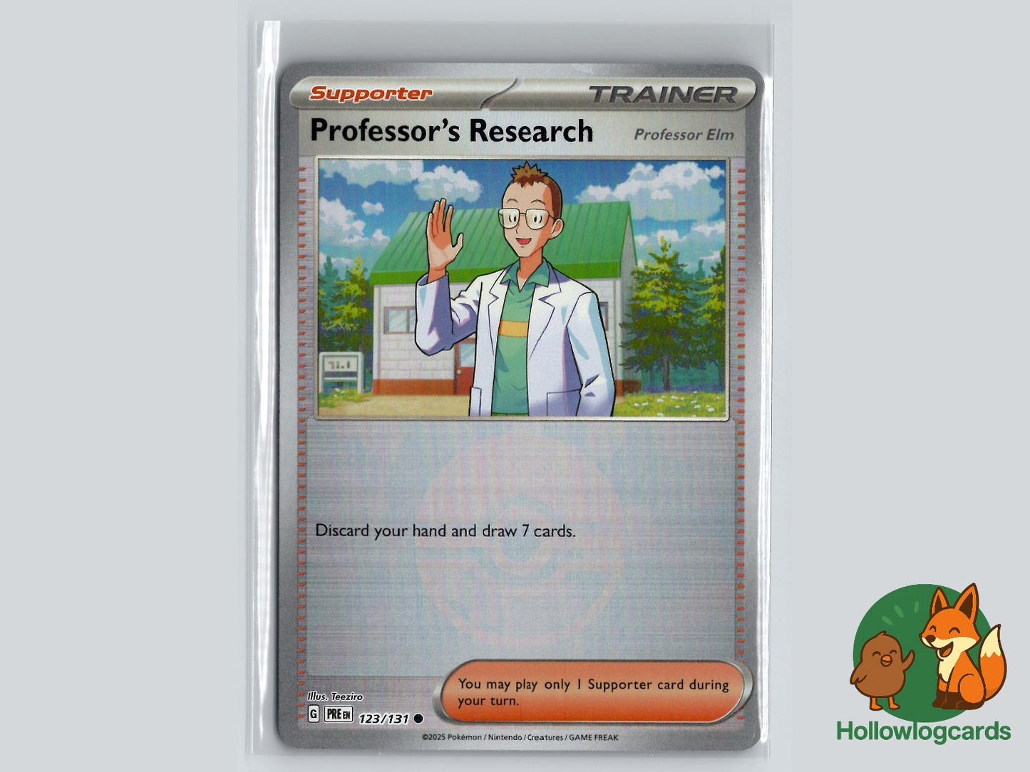 Professor's Research [Professor Elm] (123/131) - Prismatic Evolutions Pokémon Card