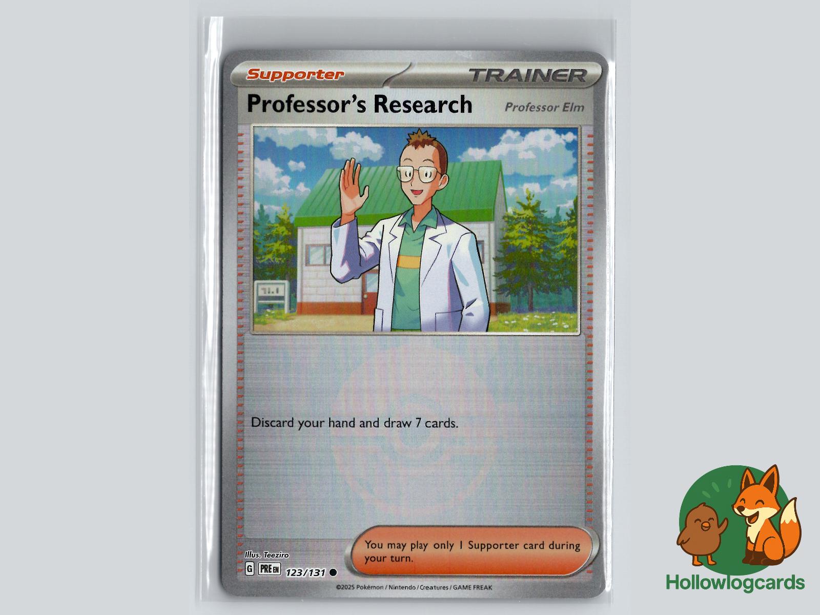 Professor's Research [Professor Elm] (123/131) - Prismatic Evolutions Pokémon Card
