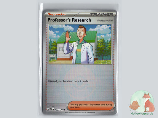 Professor's Research [Professor Elm] (123/131) - Prismatic Evolutions Pokémon Card