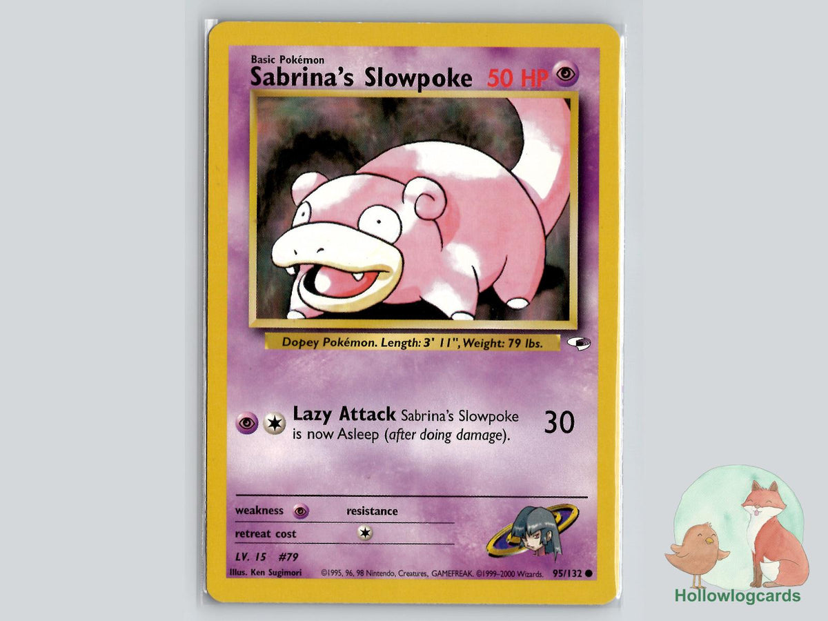 Sabrina's Slowpoke (95/132) - Gym Heroes Pokémon Card