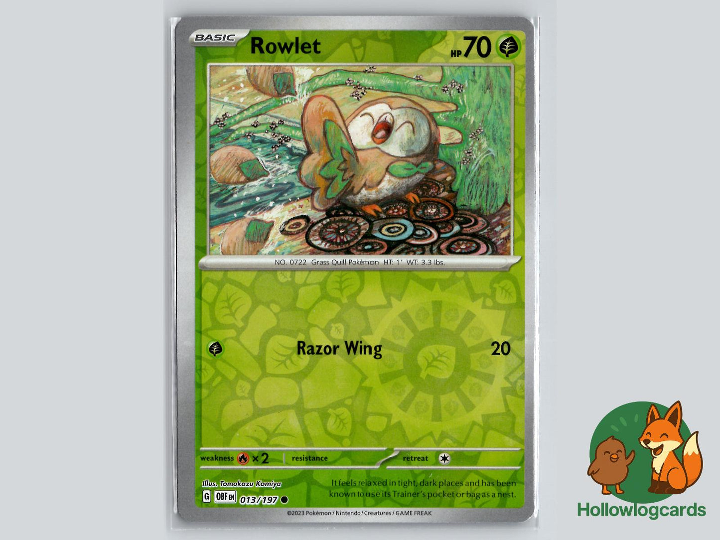 Rowlet (013/197) - Obsidian Flames Pokémon Card