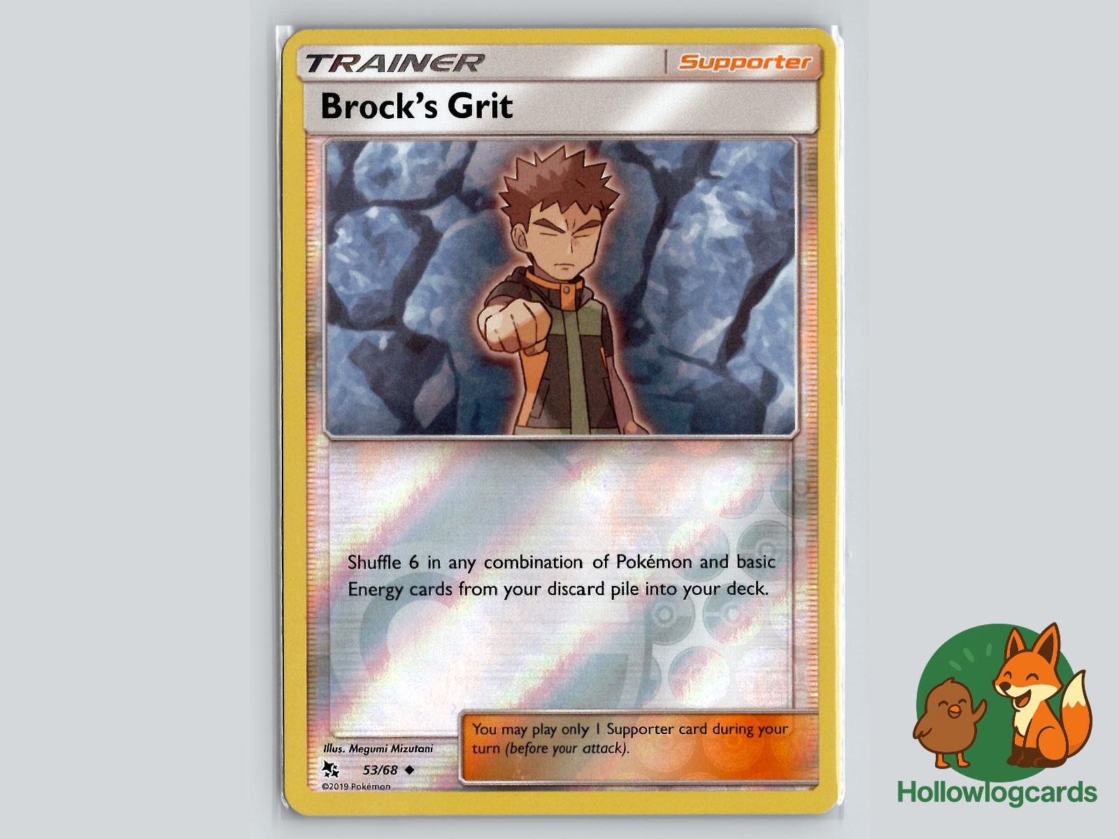 Brock's Grit (53/68) - Hidden Fates Pokémon Card