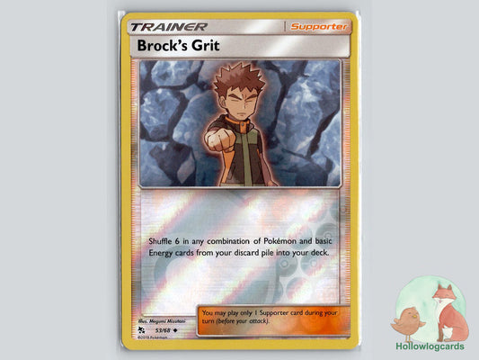 Brock's Grit (53/68) - Hidden Fates Pokémon Card