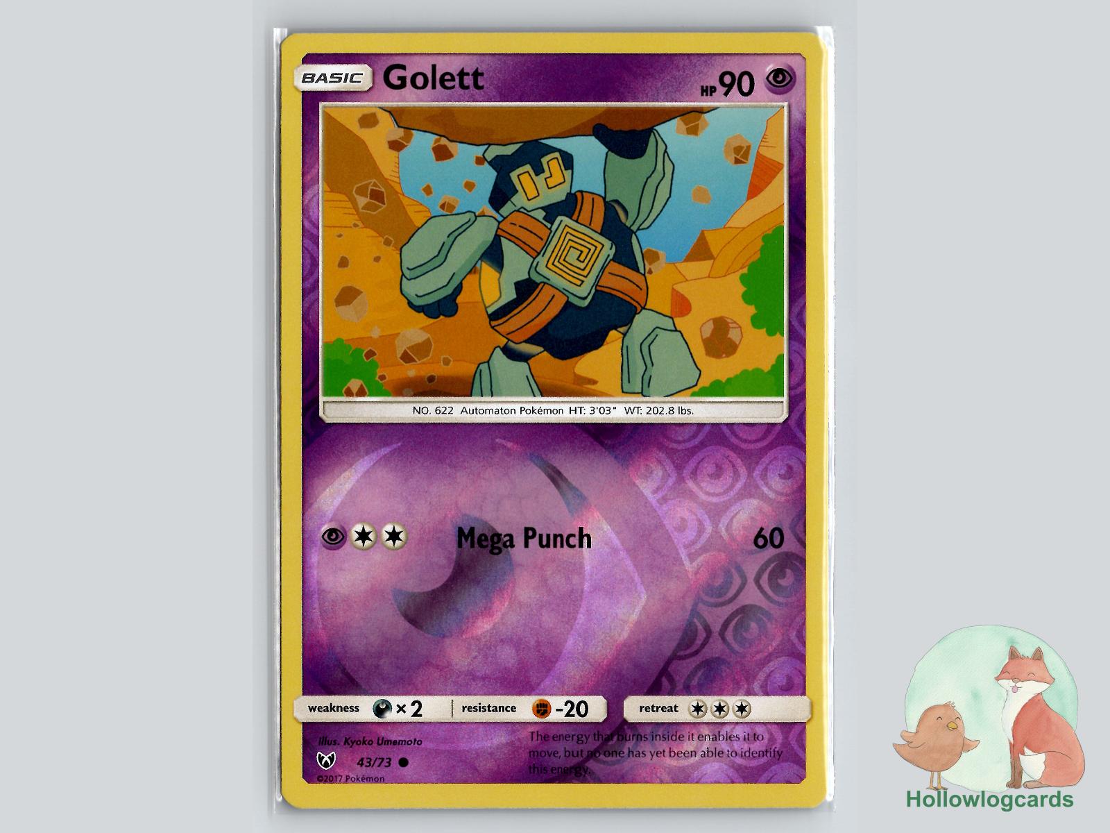 Golett (43/73) - Shining Legends Pokémon Card