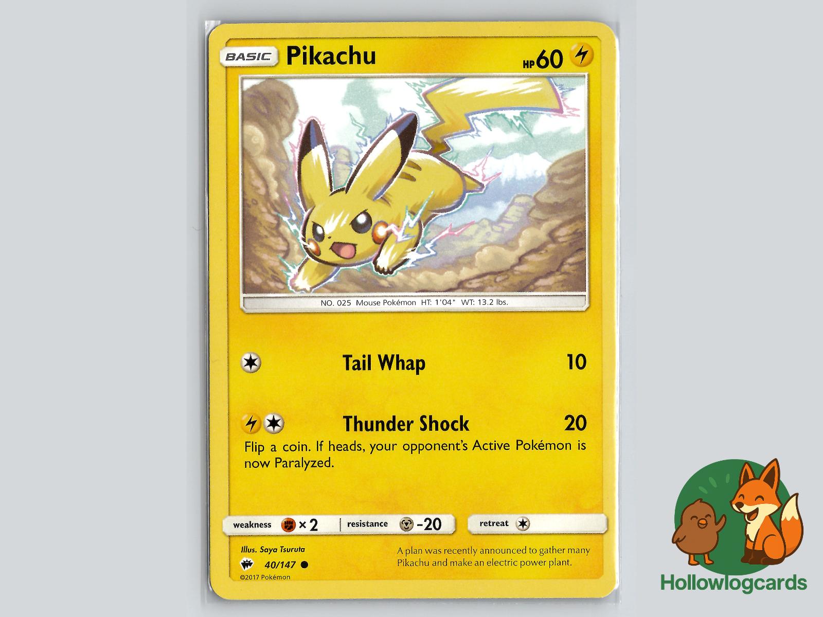 Pikachu (40/147) - Burning Shadows Pokémon Card