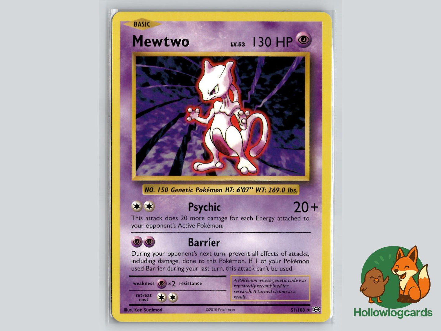 Mewtwo (51/108) - Evolutions Pokémon Card