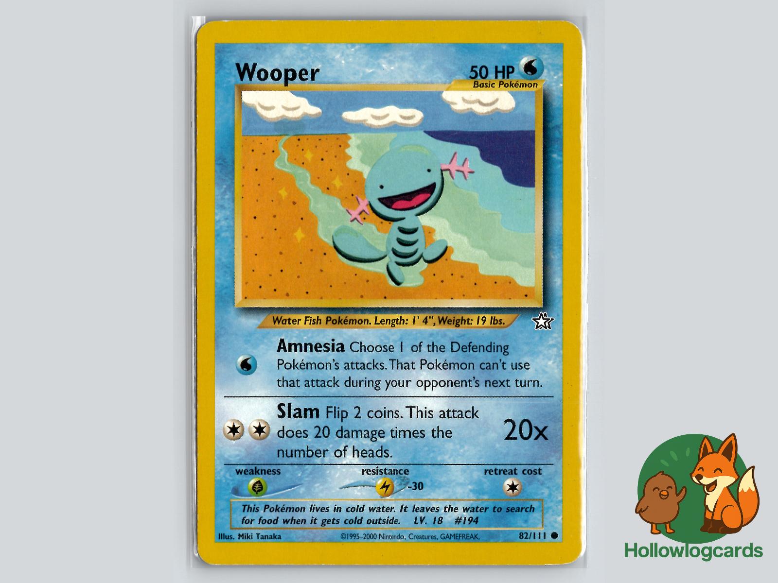 Wooper (82/111) - Neo Genesis Pokémon Card