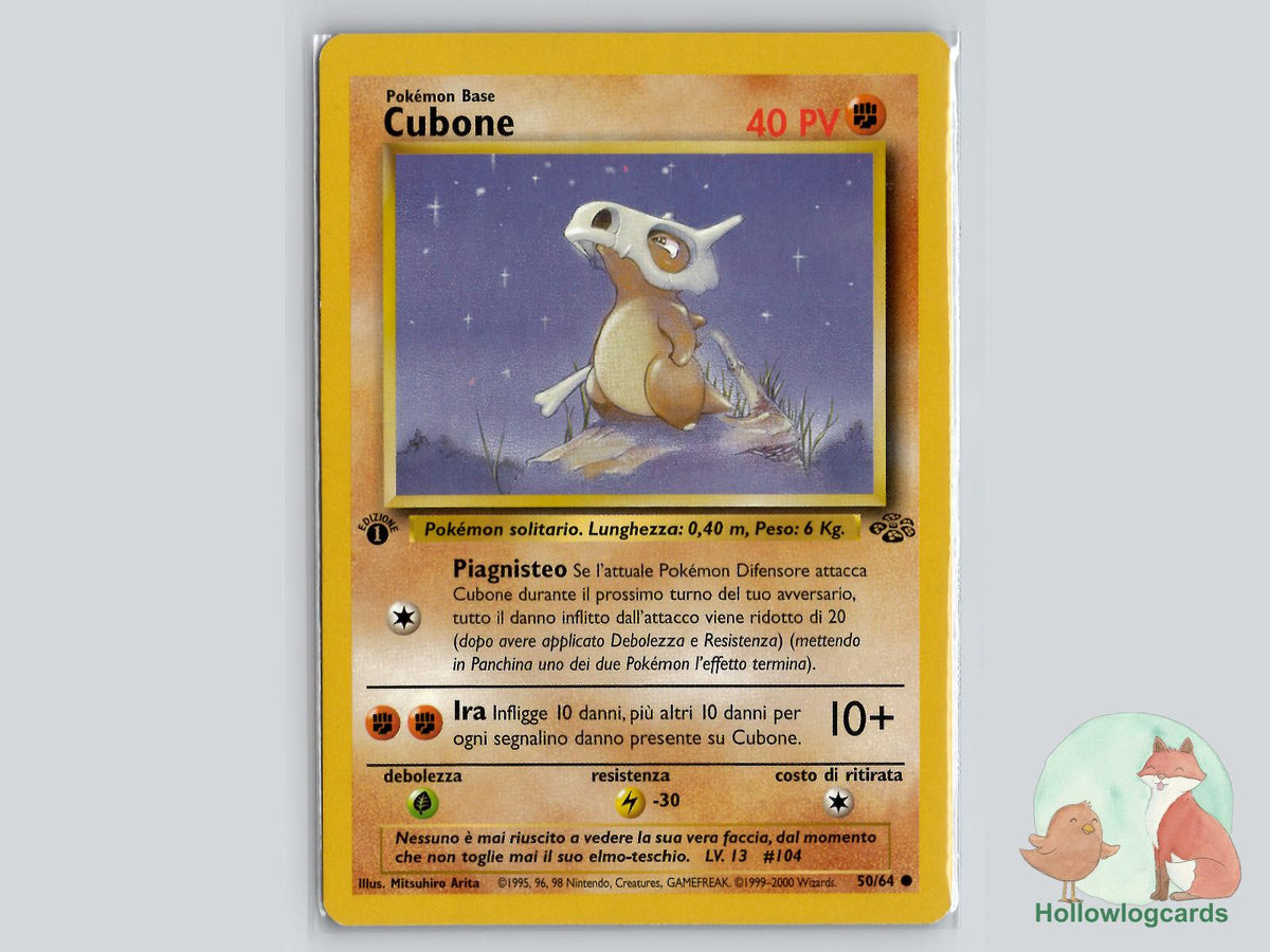 1st Edition Cubone ITALIAN (50/64) - Jungle Pokémon Card