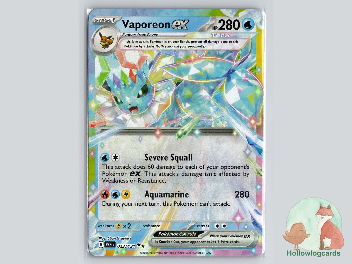 Vaporeon ex (023/131) - Prismatic Evolutions Pokémon Card
