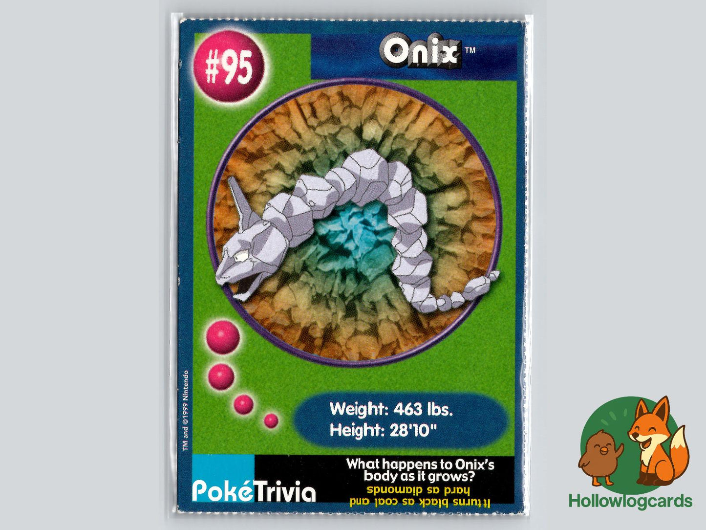 Onix (95) Pokémon Card