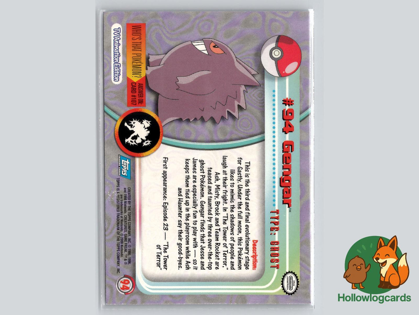 Gengar (#94) - Topps Trading Cards Series 2