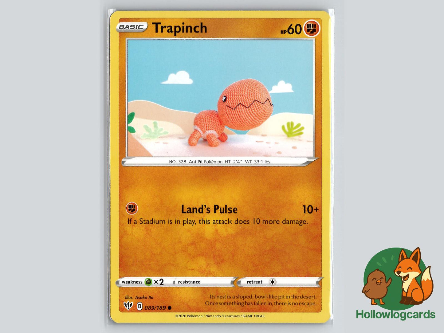 Trapinch (089/189) - Darkness Ablaze Pokémon Card
