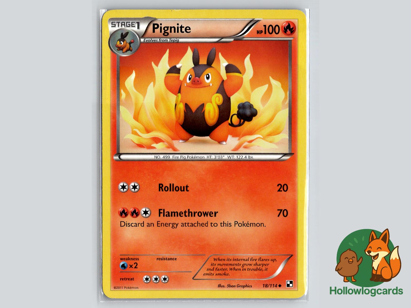 Pignite (18/114) - Black & White Pokémon Card