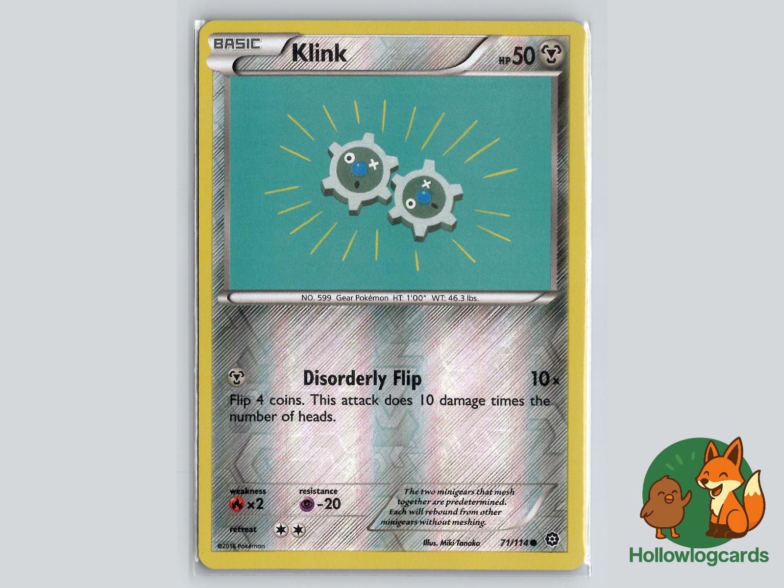 Klink (71/114) - Steam Siege Pokémon Card