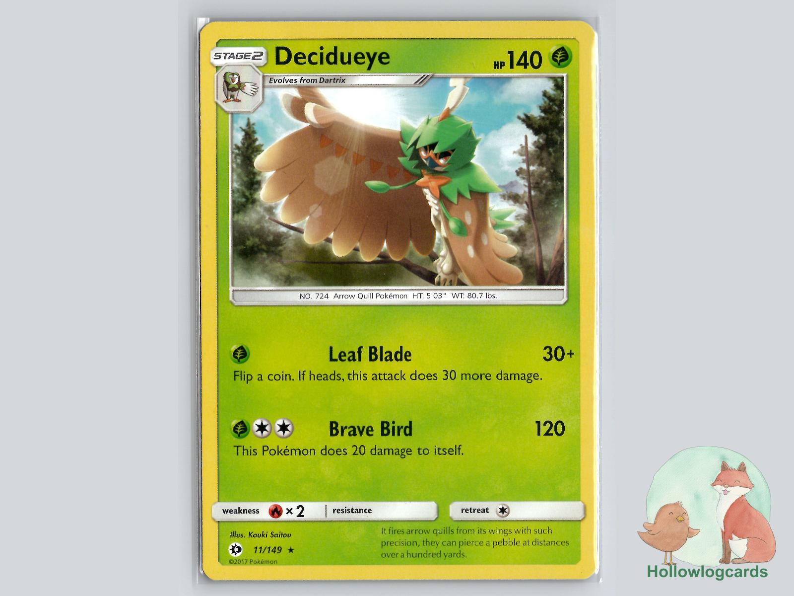 Decidueye (11/149) - Base Pokémon Card