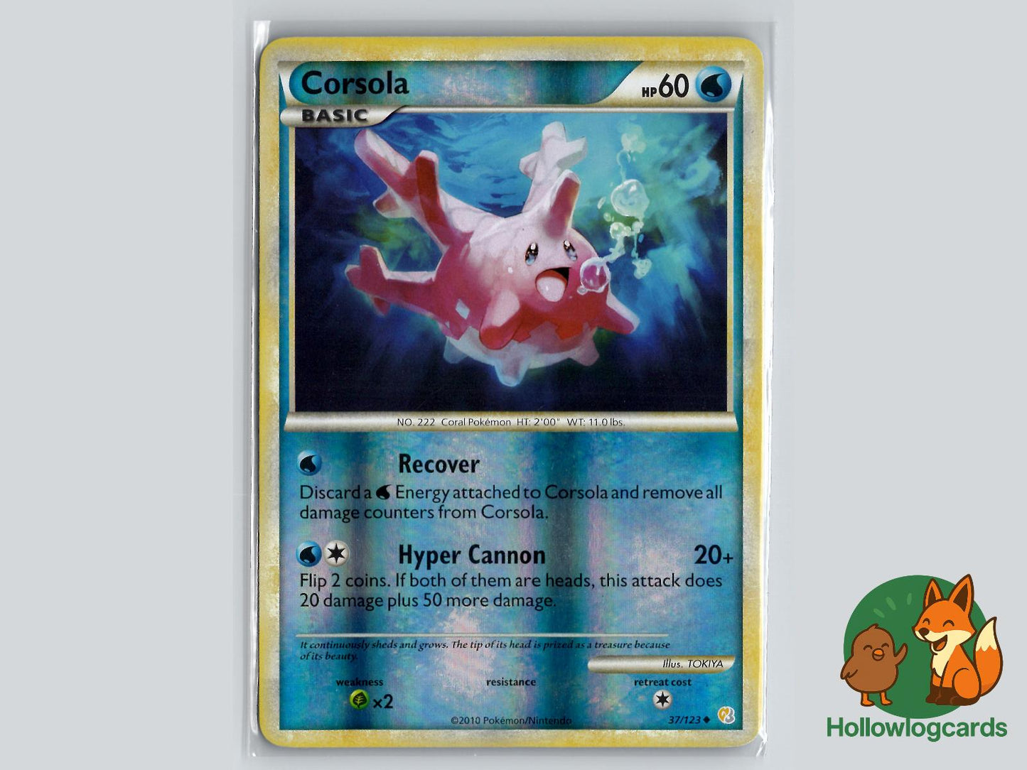 Corsola (37/123) - HeartGold & SoulSilver Pokémon Card