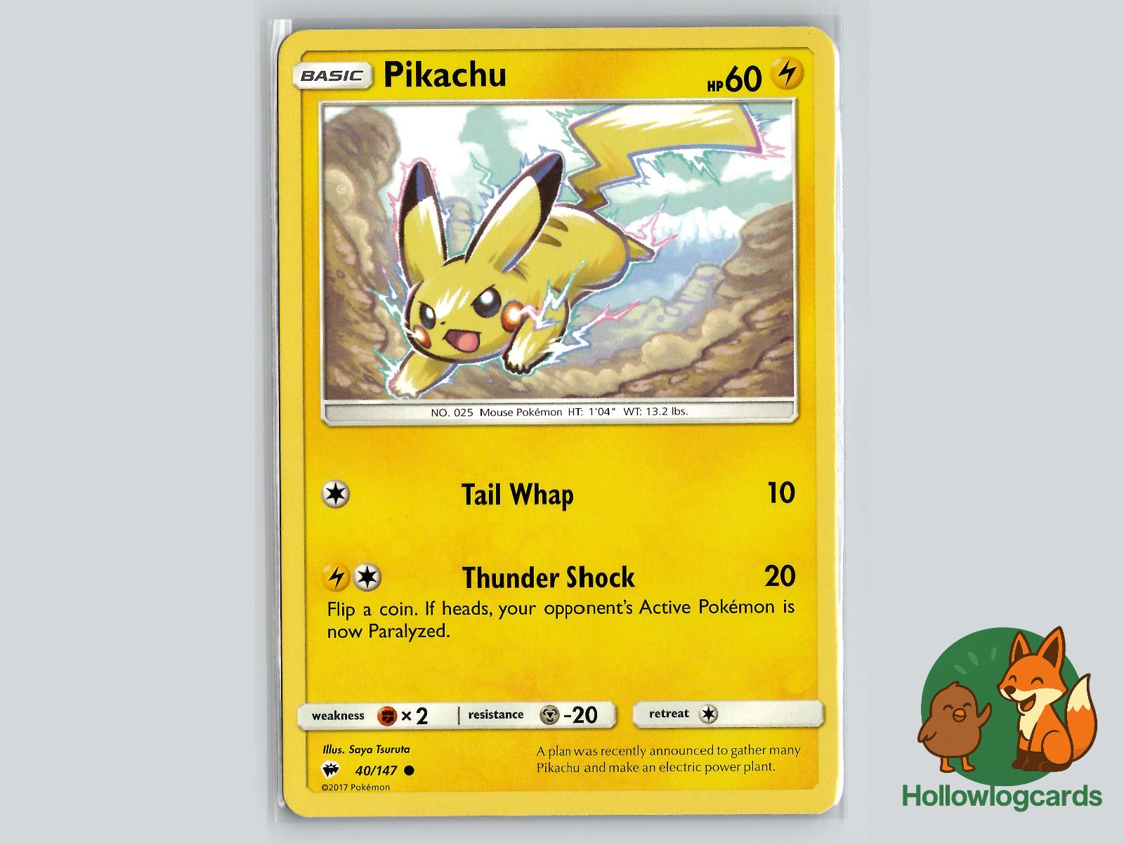 Pikachu (40/147) - Burning Shadows Pokémon Card