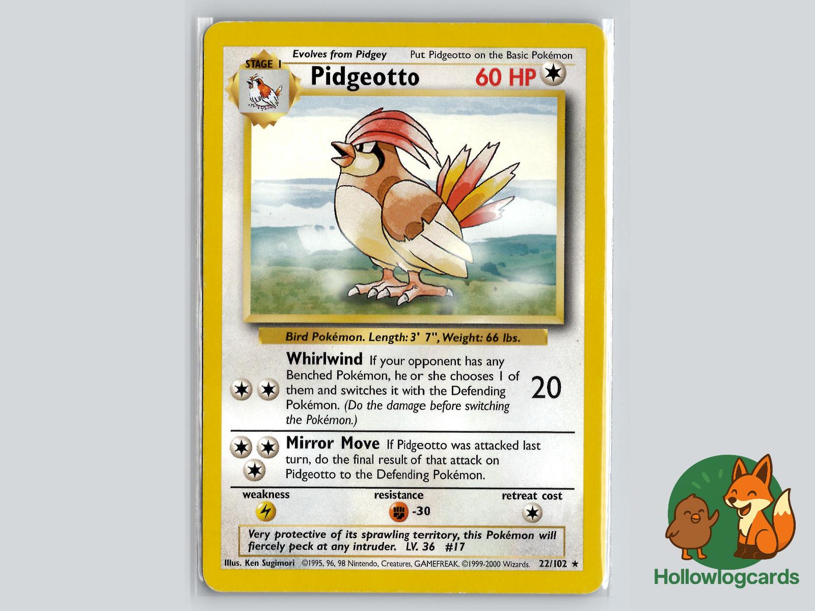 Pidgeotto (22/102) - Base Pokémon Card