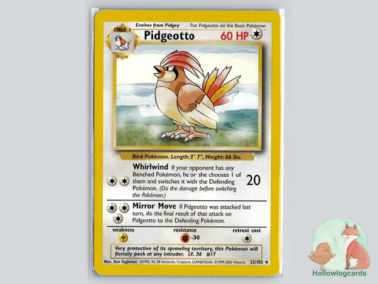 Pidgeotto (22/102) - Base Pokémon Card